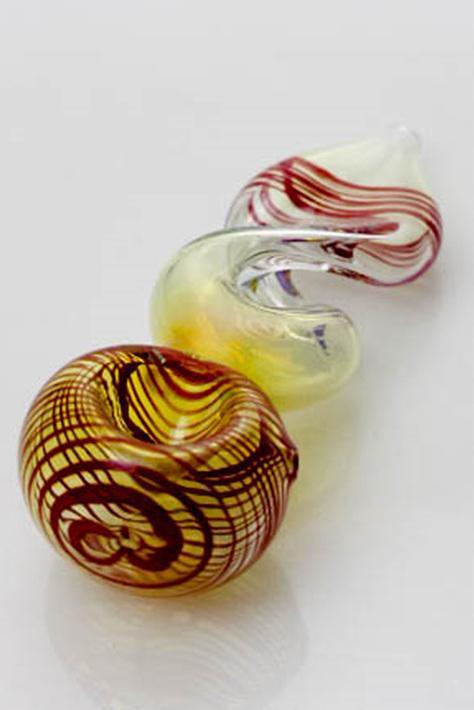 4.5" Changing color twist glass hand pipe Flower Power Packages 