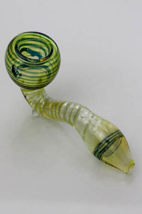 4.5" Changing colors Sherlock glass hand pipe Flower Power Packages 