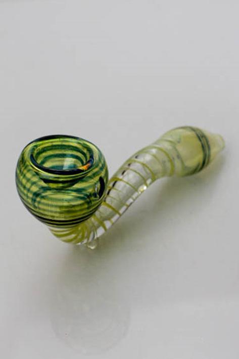 4.5" Changing colors Sherlock glass hand pipe Flower Power Packages 