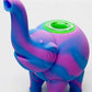 4.5" Genie elephant Silicone hand pipe with glass bowl Flower Power Packages BL-PK-4906 