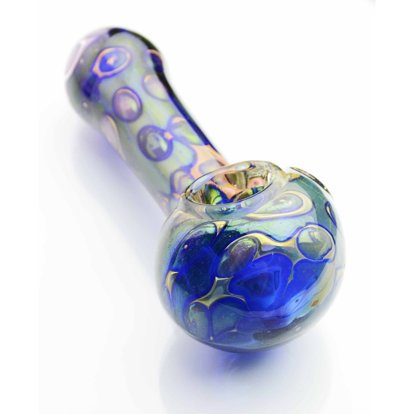4.5" Glass Hand Pipe Fancy Marble Design at Flower Power Packages