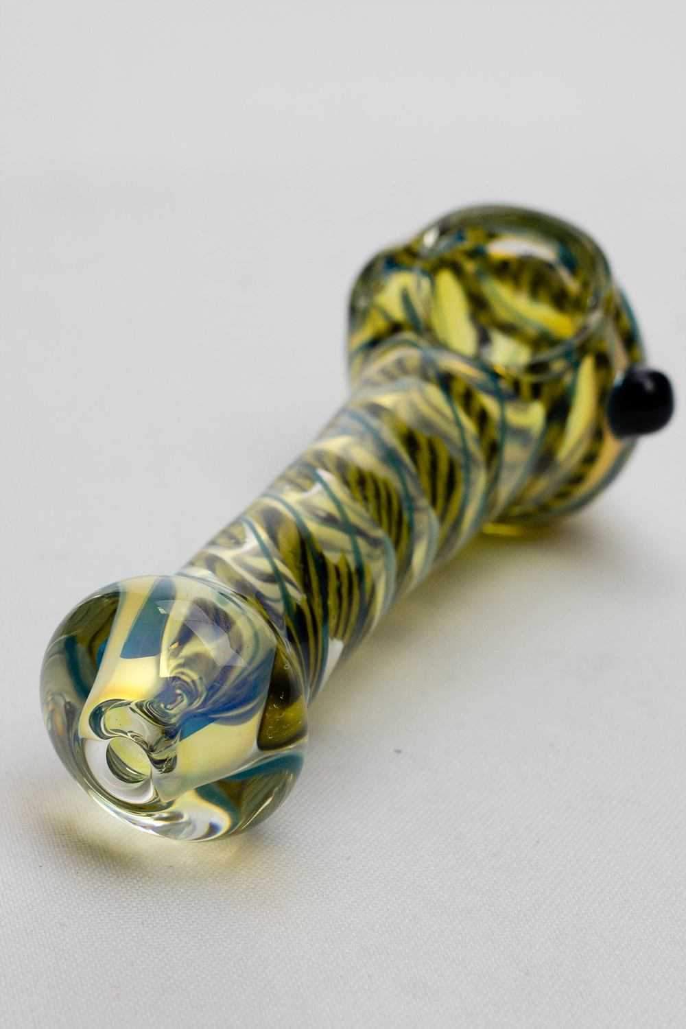 4.5" soft glass 3853 hand pipe Flower Power Packages 