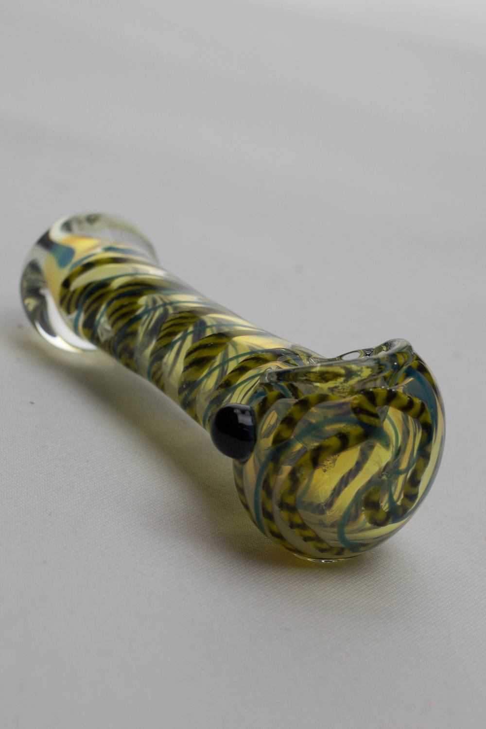 4.5" soft glass 3853 hand pipe Flower Power Packages 