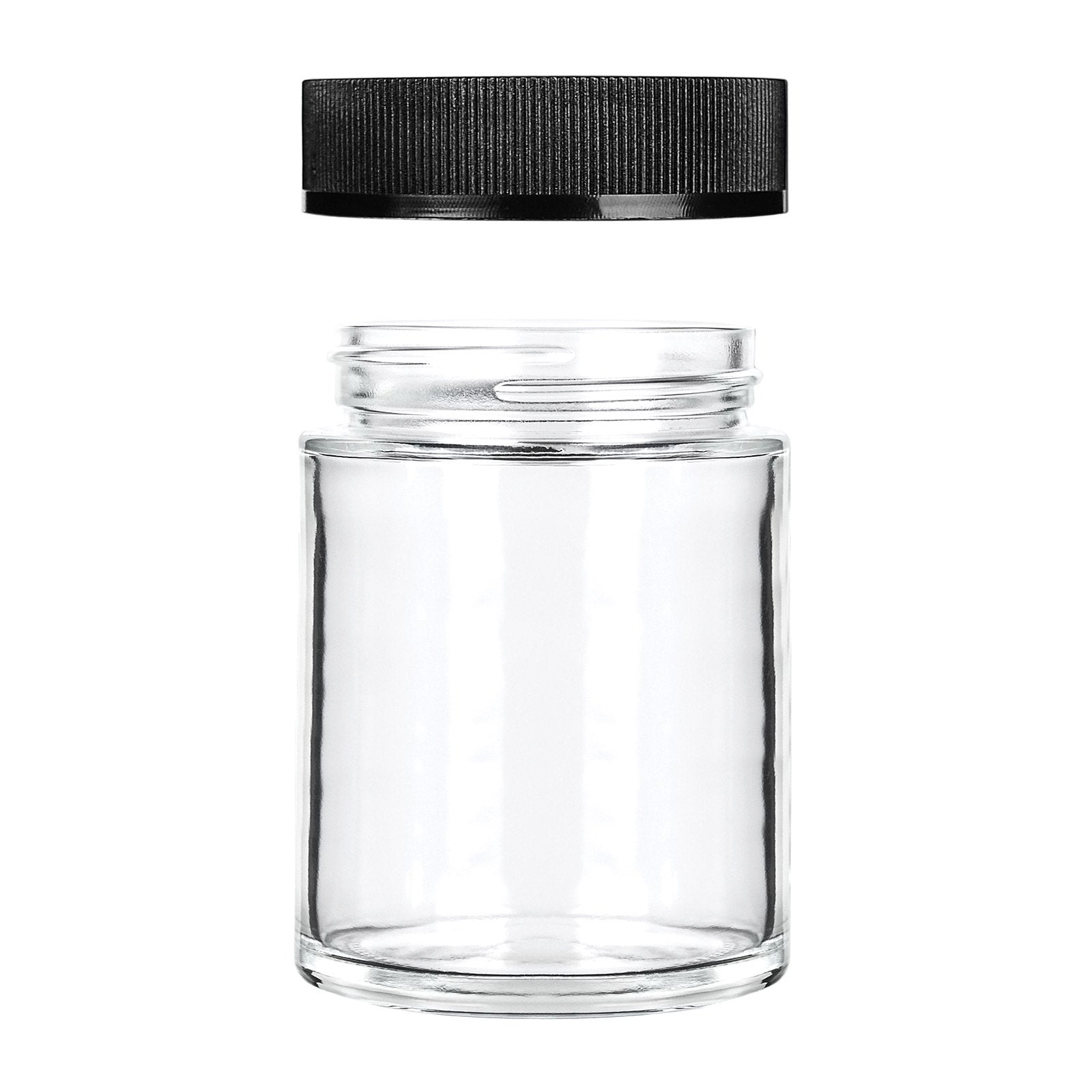4oz Child Resistant Glass Jars with Black Caps - 7 Grams 100 Count at Flower Power Packages