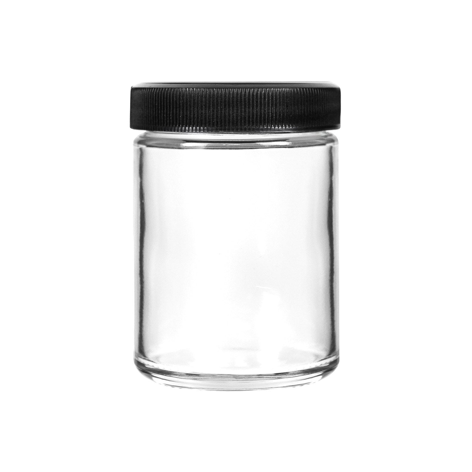 4oz Glass Jars with Black Caps - 7 Grams - 120 Count at Flower Power Packages