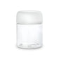 4oz Plastic PET Jar - Clear With (Black or White) Child Resistant Lid (100 Count) Flower Power Packages White Cap 