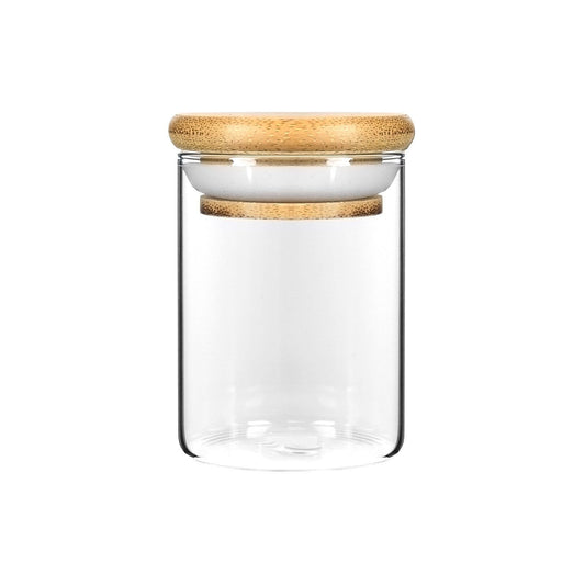 4oz Wood Lid Suction Glass Jars - 7 Grams 120 Count at Flower Power Packages