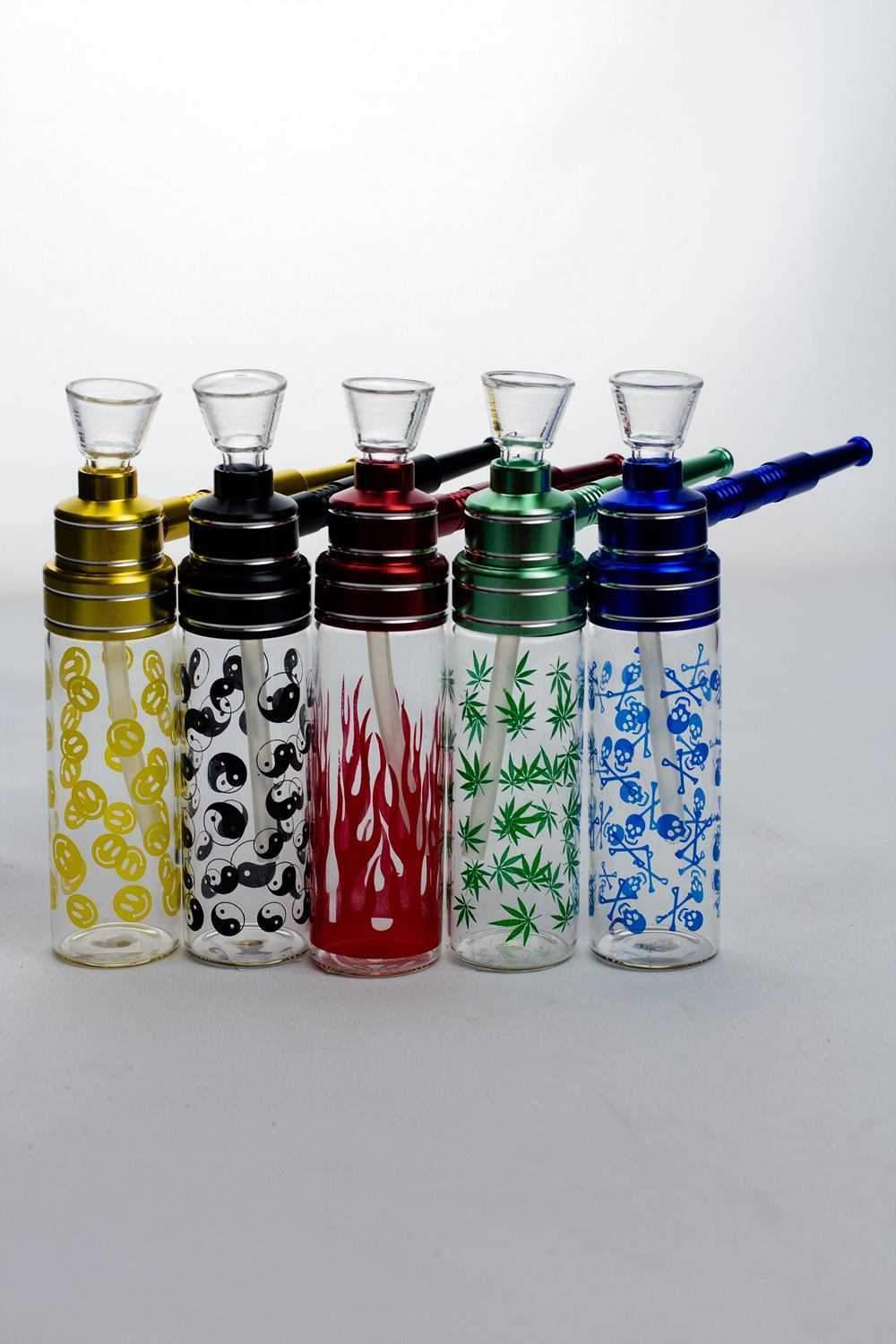 5" mini glass water pipe display Flower Power Packages 