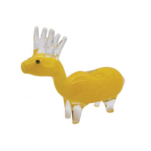 5.5" Deer Shaped Colorful Frit Glass Hand Pipe Flower Power Packages 