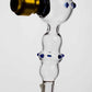 5.5" Glass tube pipe with metal screen Flower Power Packages 