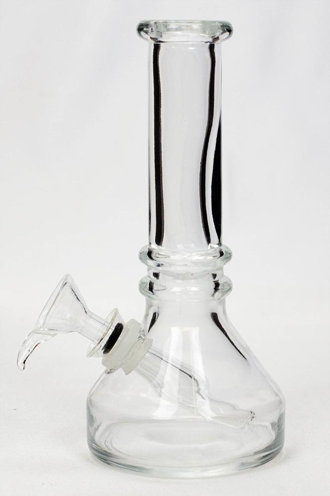 6" heavy clear soft glass water bong Flower Power Packages 