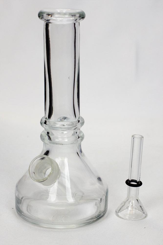 6" heavy clear soft glass water bong Flower Power Packages 