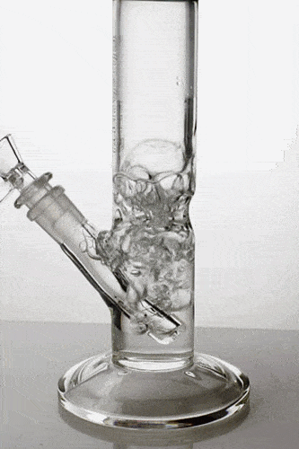 9" Blueberry glass tube water bongs Flower Power Packages 