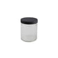9oz Glass Jar with Black Lid (12 Count) at Flower Power Packages