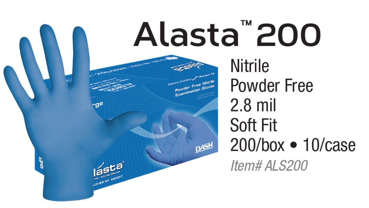 Alasta Nitrile 200 Exam Gloves (Case) at Flower Power Packages