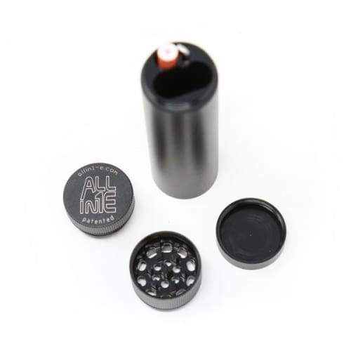 Allin1E Smoking System includes Herb Grinder, Storage, Tool and Cap (Count 1) Flower Power Packages 