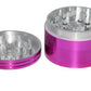 Aluminum Color - 80mm 4 Part Grinder - 1ct (Various Colors) Flower Power Packages Pink 