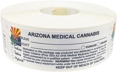 Arizona Medical Cannabis Warning Labels at Flower Power Packages