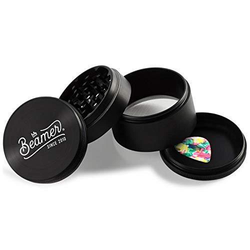 Beamer Aircraft Grade With Extended Chamber Aluminum Grinder 2.5" Tall 63mm (Various Colors) Flower Power Packages Black 