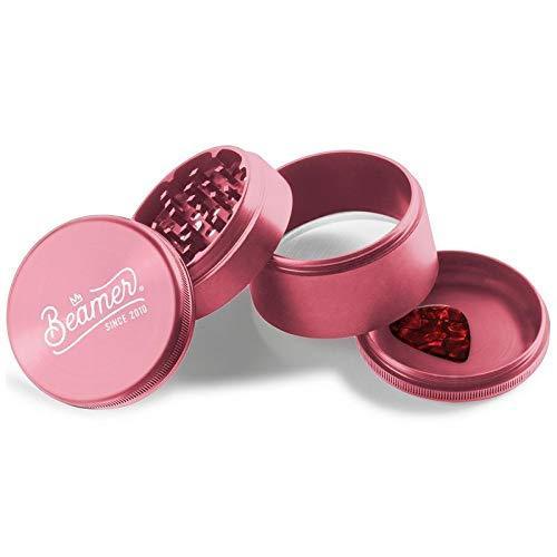 Beamer Aircraft Grade With Extended Chamber Aluminum Grinder 2.5" Tall 63mm (Various Colors) Flower Power Packages Pink 