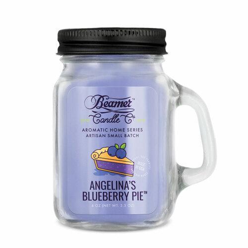 Beamer Candle Co - Aromatic Home Series - 4oz Mason Jar - Various Scents - (1 Count) Flower Power Packages Angelina's Blueberry Pie 