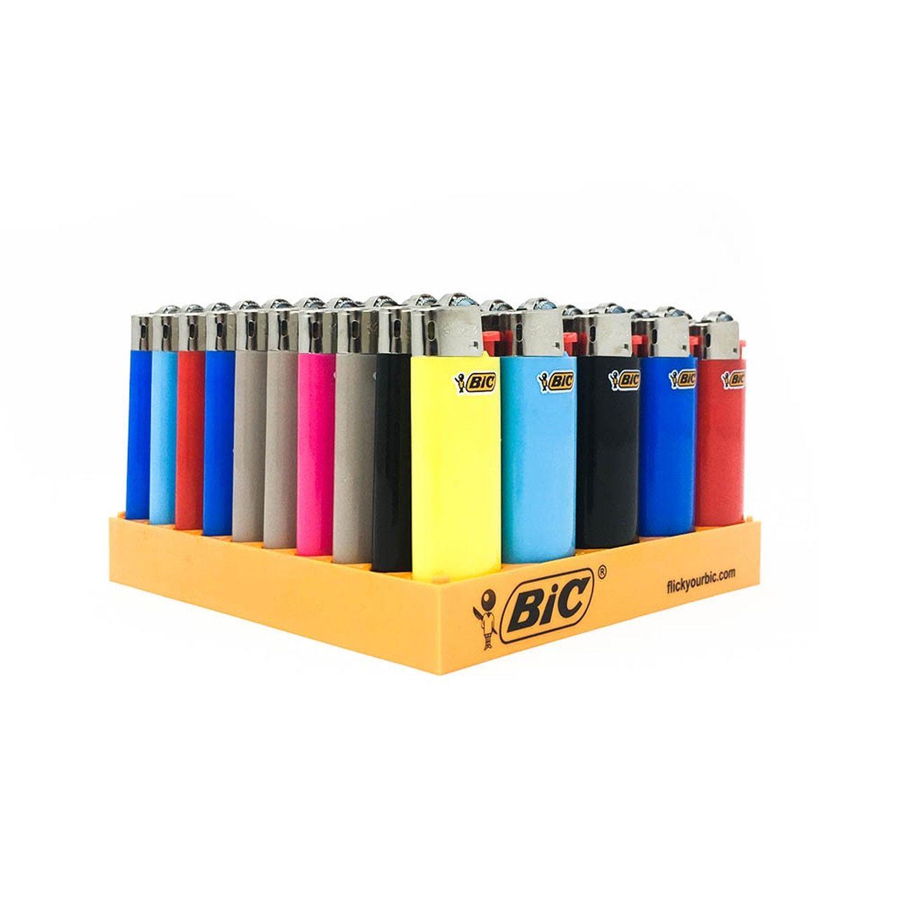 Bic Lighter Mini Classic Assorted Colors (50 Count) Flower Power Packages 