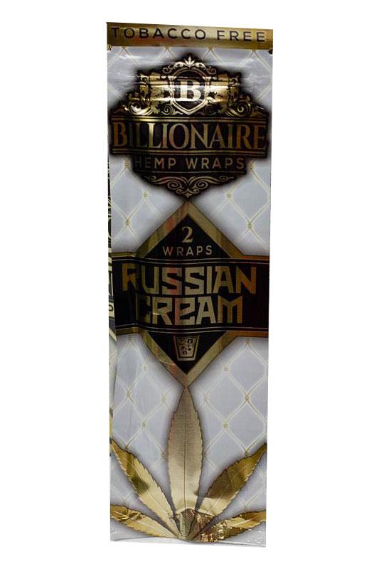 Billionaire Hemp Wraps 1 pack Flower Power Packages Russian Cream 