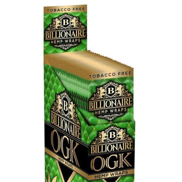 Billionaire Hemp Wraps OGK Flavor 25 Packs Per Box 2 Wraps Per Pack - (1 Count) Flower Power Packages 