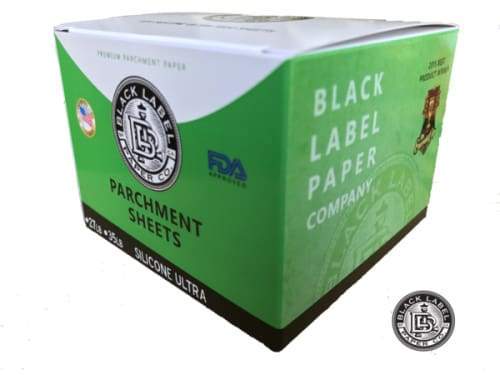 Black Label Co. Parchment Paper Sheets, Bleached 4" x 4" 27lb (1000 Count) Flower Power Packages 