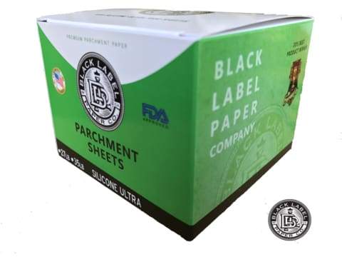 Black Label Co. Parchment Paper Sheets, Bleached 4" x 4" 35lb (1000 Count) Flower Power Packages 