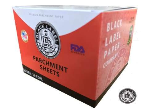 Black Label Co. Parchment Paper Sheets, Natural Silicone 4" x 4" 27lb Plus (1000 Count) Flower Power Packages 