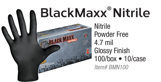 Black Maxx Nitrile Exam Gloves (Case) at Flower Power Packages