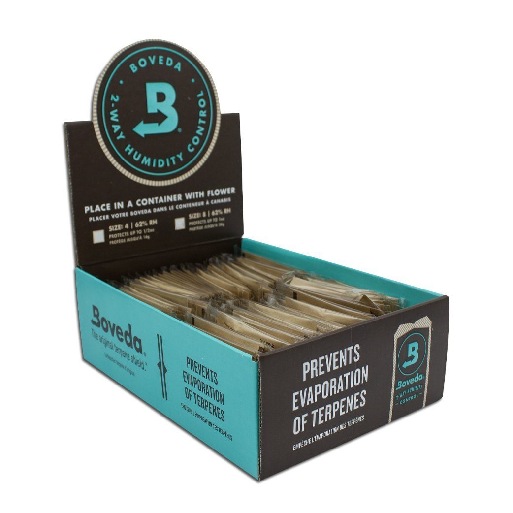 Boveda 62% Humidity Pack Small 8 Gram (10 Count, 50 Count or 100 Count Display) Flower Power Packages 100 Count Display 
