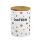 Ceramic Luxury Stash Jar - Various Colors - (1 Count) Flower Power Packages White 
