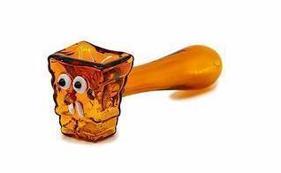 Character Glass Hand Pipe - Square Bob (5") Flower Power Packages 