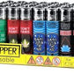 Clipper Lighter - Leaves 16 Pattern - (48 Count Display) Flower Power Packages 