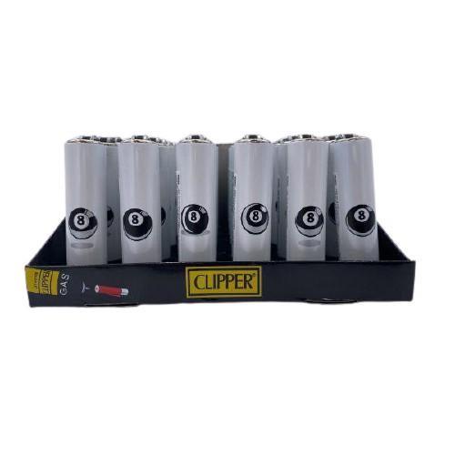 Clipper Metal Cover With 8 Ball (30 Count Display) Flower Power Packages 