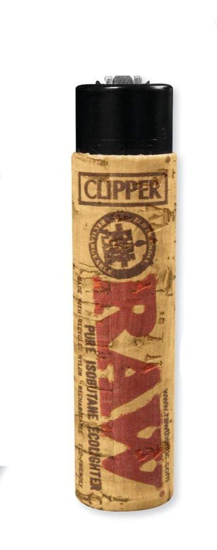 Clipper Natural Cork Lighters - RAW Logo Design (30 Count Display) Flower Power Packages 