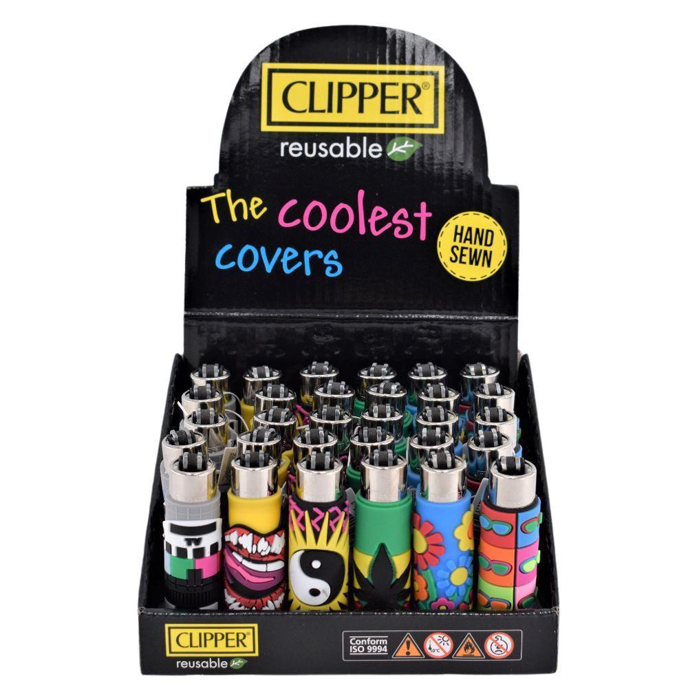 Clipper POP Lighters - Mix Go 2 - (30 Count Display) Flower Power Packages 