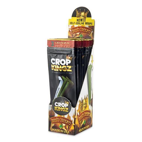 Crop Kingz Organic Self Sealing Hemp Wraps Irish Cream 15 Packs Per Display - (1 Count) Flower Power Packages 