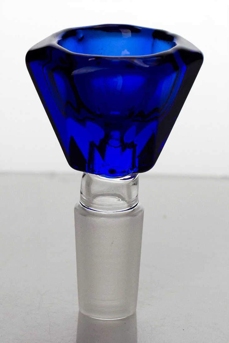 Crystal shape Glass bowl Flower Power Packages Blue 14 mm Female Joint 