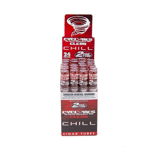 Cyclones Clear Red Chill - (24 Count Display) Flower Power Packages 