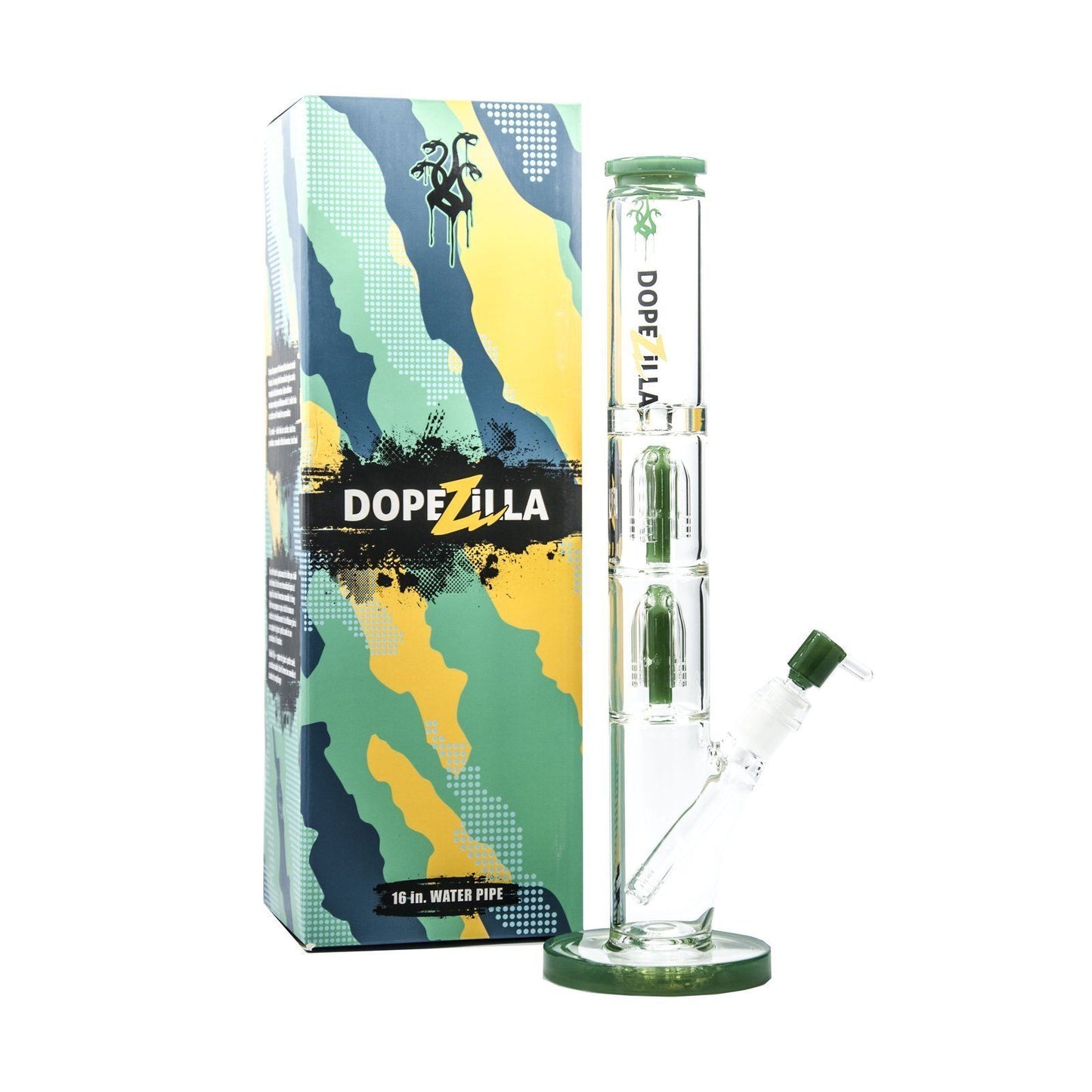 Dopezilla-Hydra-Water Pipe-16 Inch-1 Count-(Various Colors) Flower Power Packages 