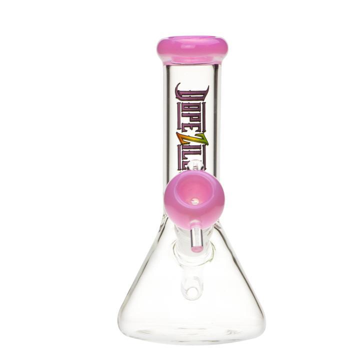 Dopezilla-LiL Zilla-Water Pipe-7 Inch-1 Count (Various Colors) Flower Power Packages Milky Pink 