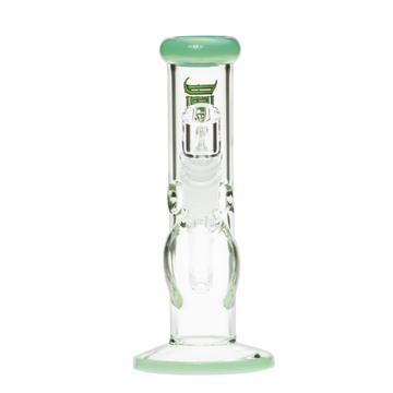 Dopezilla-Minilla-Water Pipe-With Quartz Banger 7.5 Inch-1 Count (Various Colors) Flower Power Packages Milky Teal 