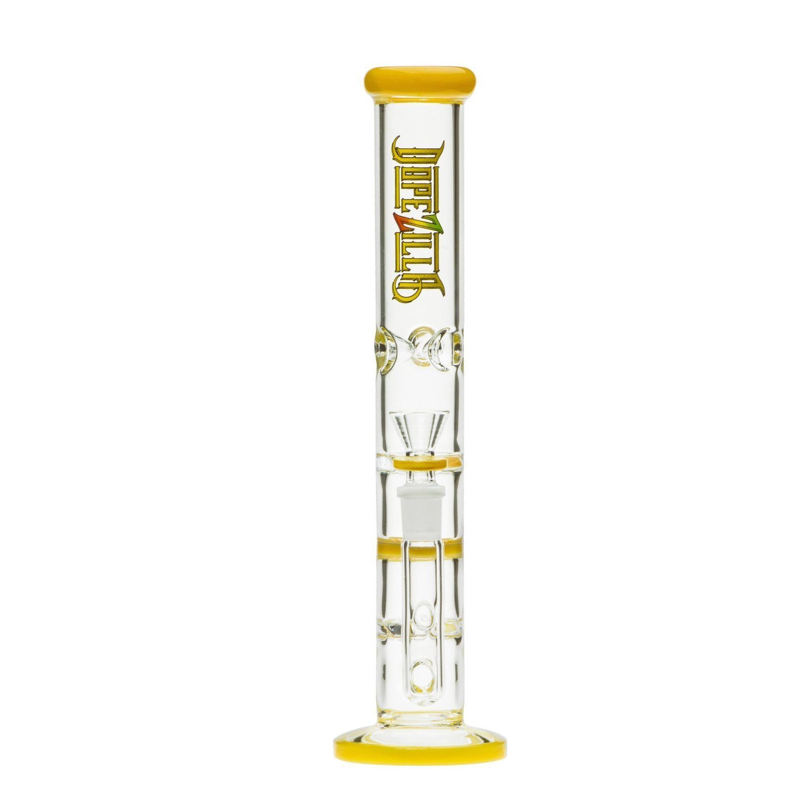 Dopezilla-Mutos-Large-Water Pipe-11.5 Inch-1 Count-(Various Colors) Flower Power Packages Milky Yellow 
