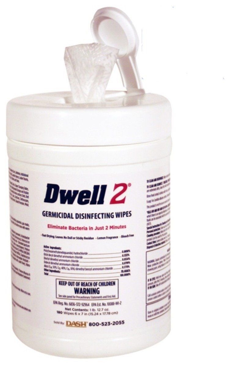 Dwell2 Germicidal Wipes (L) - Alcohol Free at Flower Power Packages