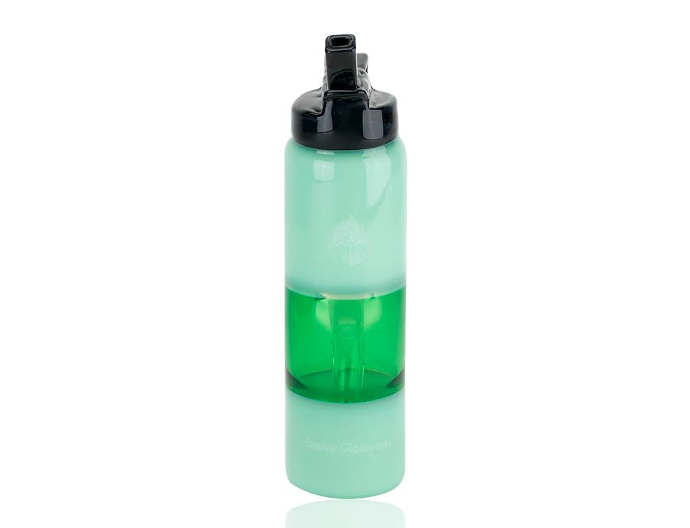 Empire Glassworks Water Bottle Rig - Mint Flower Power Packages 