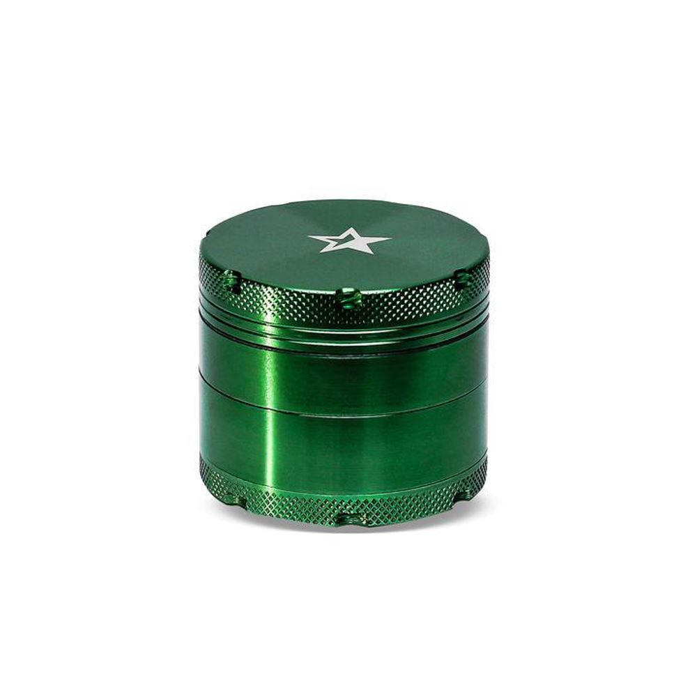 Famous X "White Label" Aluminum Herb 50mm Grinder 1 Count (Various Colors) Flower Power Packages Green 