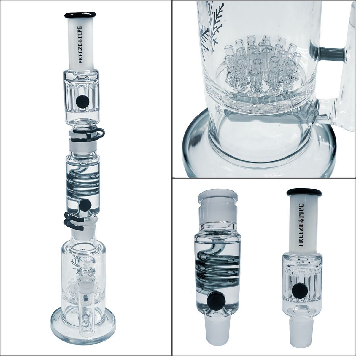 Freeze Pipe Bong Dual Flower Power Packages 